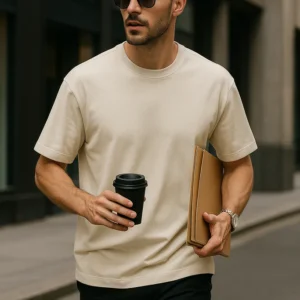 camiseta suedine marfim