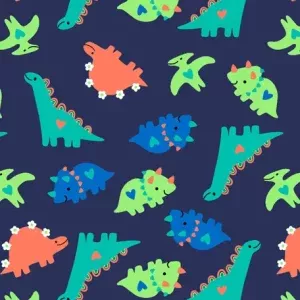 DINO COLORIDO FUNDO MARINHO