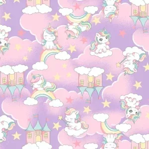 UNICÓRNIO FUNDO LILÁS